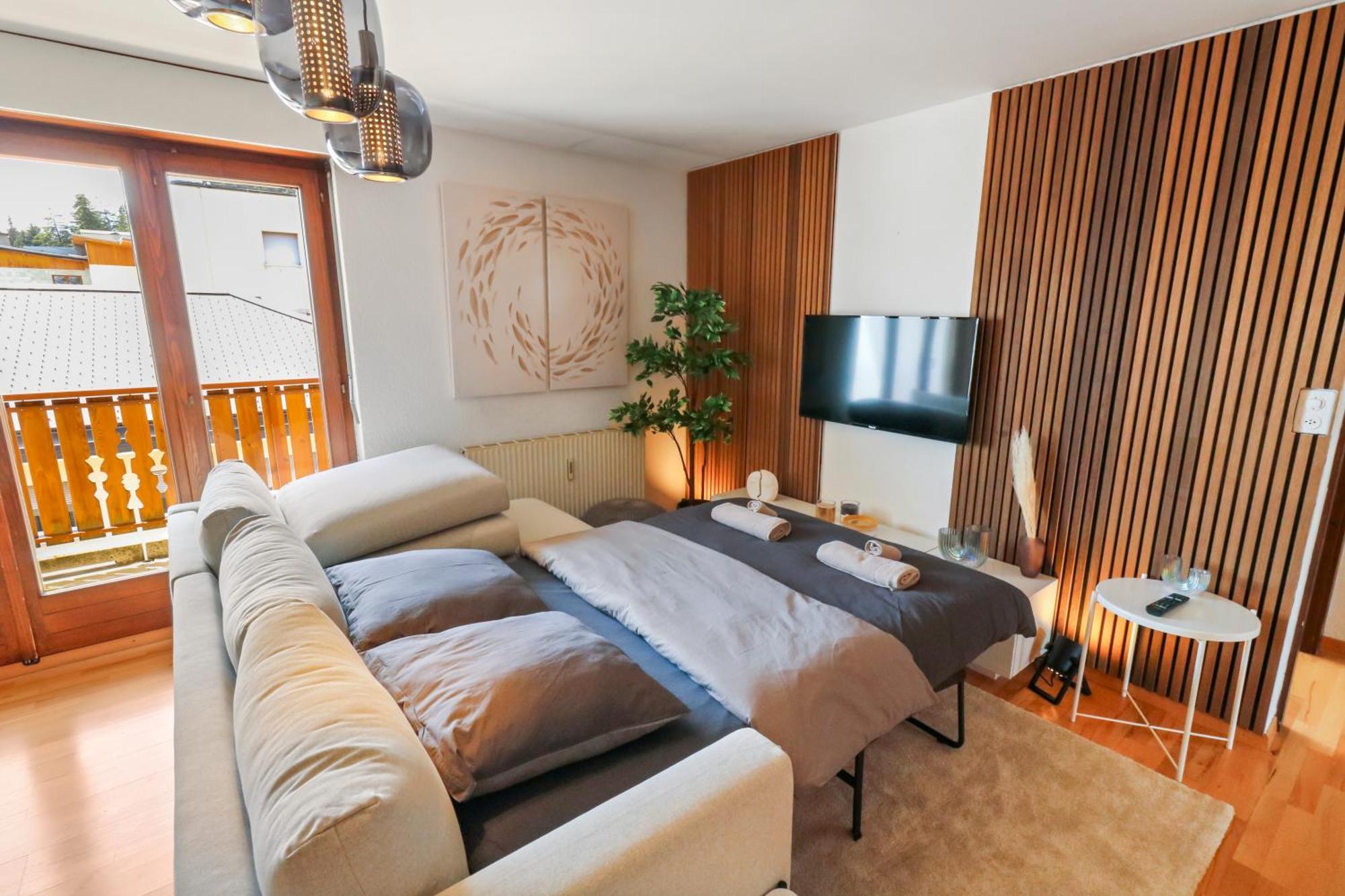Logement Chaleureux Au Coeur De La Station Crans-Montana Extérieur photo